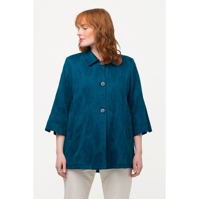 Veste jacquard à col chemise et manches 3/4 ULLA POPKEN