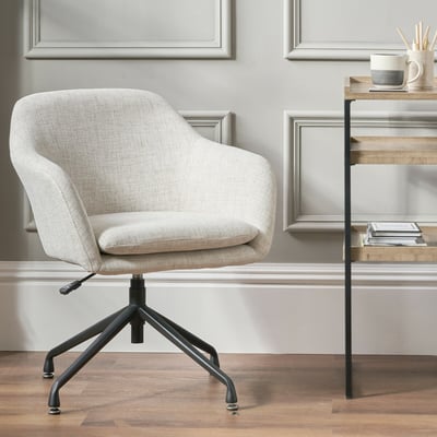 Rosetti Linen Swivel Height-Adjustable Office Chair ÉDITÉ