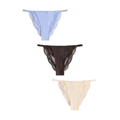 Culotte en microfibre et dentelle, lot de 3 NEXT