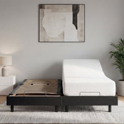 Ensemble Duo Matelas Mousse Accueil Mémoire de forme + Sommiers électriques Flex 12x80x200 cm BELLECOUR