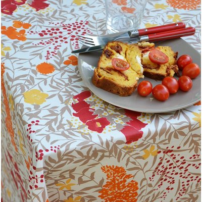Nappe enduite ronde ou ovale MIMOSA FLEUR DE SOLEIL
