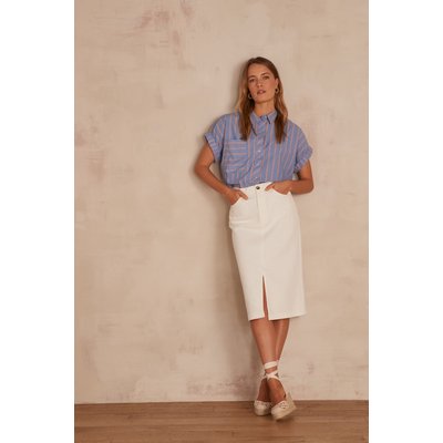 Jupe en jean blanche La Redoute