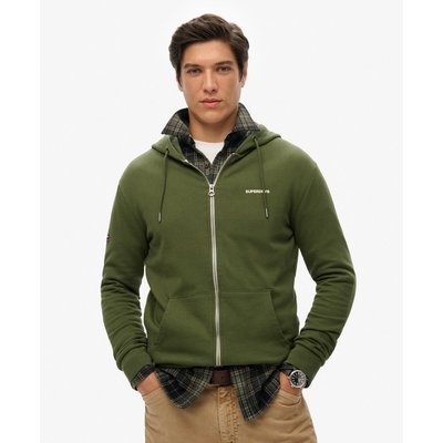 Sweat à capuche zippé uni SUPERDRY