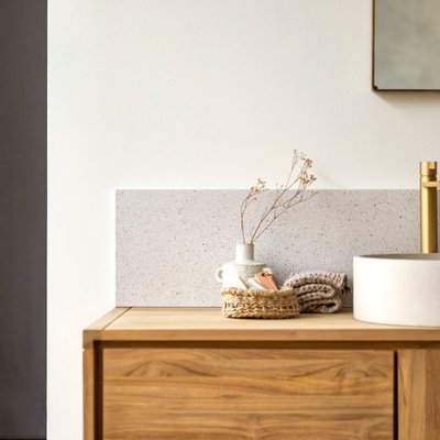 Crédence en terrazzo premium white 100 cm AVA TIKAMOON