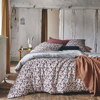 Housse de couette imprimée en percale de coton, MURMURE ESSIX