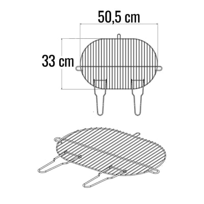 Grille ovale pour barbecue SOMAGIC