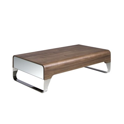 Table basse en bois de noyer et acier ANGEL CERDA