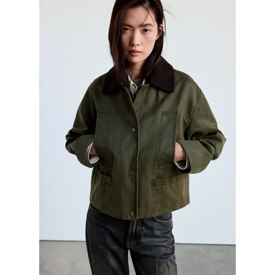 Veste avec col en velours côtelé MANGO