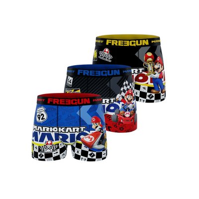 Lot De 3 Boxers Microfibre Mario Kart FREEGUN