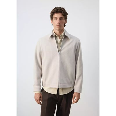 Veste en drap à fermeture éclair MANGO MAN