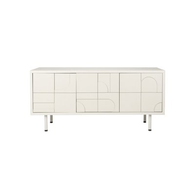 Buffet motif géométrique 120 cm beige Funk BOITE A DESIGN