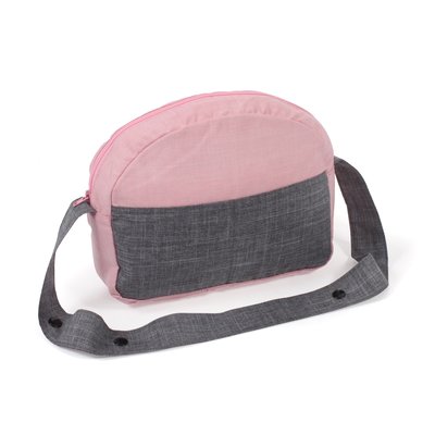 Sac à langer pour poussettes de poupées gris rose BAYER CHIC 2000