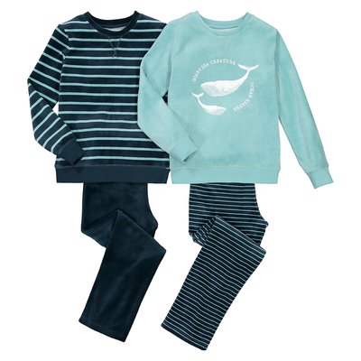 Lot de 2 pyjamas en velours LA REDOUTE COLLECTIONS
