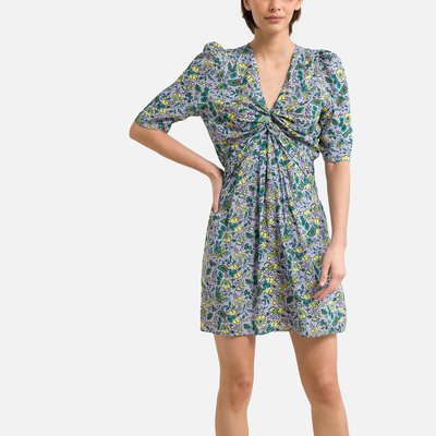 Printed Mini Dress with Short Sleeves IKKS