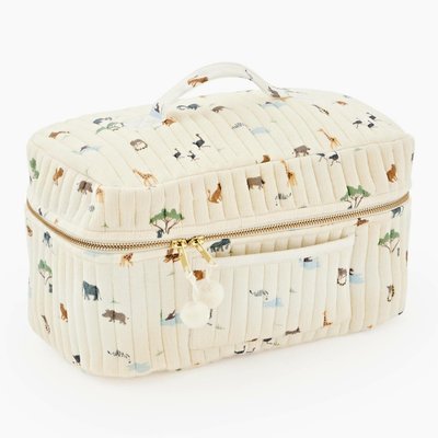 Trousse de toilette imprimée, 30x17x17cm, en gaze de coton MONOPRIX