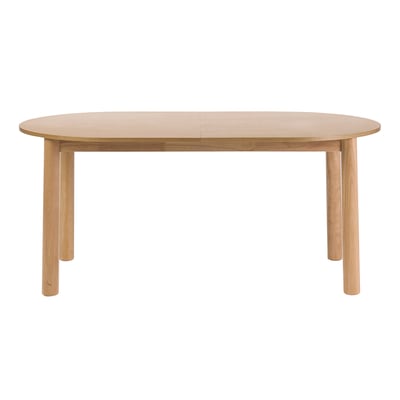 Table à manger ovale extensible avec rallonges intégrées en bois clair frêne L180-230 cm CLAUDIE MILIBOO