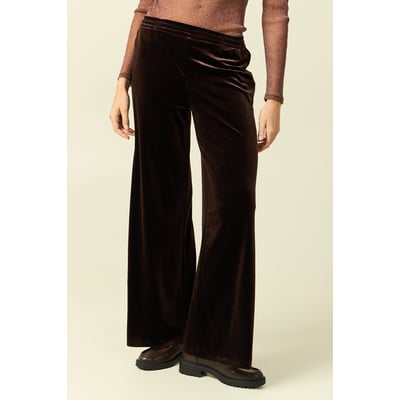 Pantalon large taille haute en velours BONOBO