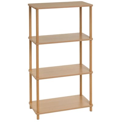 Étagère 4 plateaux en bois et métal 60x30x110cm WADIGA