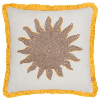 Sun Embroidered Feather Rich Cushion FURN.