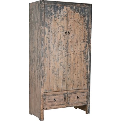 Armoire en orme massif finition  pétrole style minimaliste RECOLLECTION