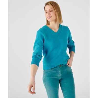 Pull col "V" maille jersey DAMART