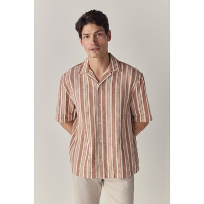 Chemise manches courtes rayée texturée NEXT