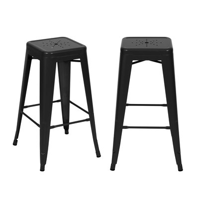 Lot de 2 tabourets pour îlot central 66 cm en métal - INDUS RENDEZ-VOUS DÉCO