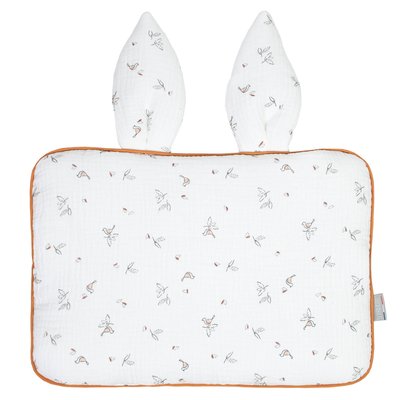 Oreiller plat coussin lapin réversible en gaze de coton MELODY SEVIRA KIDS