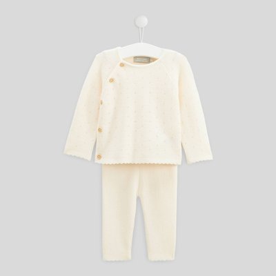 Ensemble tricot en pointelle coeur BOUT'CHOU