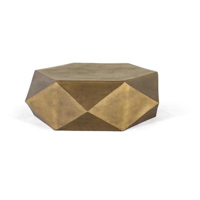 Table basse Aluminium Or DECORATION D’AUTREFOIS