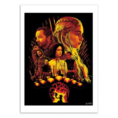Affiche d’art 30 x 40 cm - House Targaryen - Joshua Budich WALL EDITIONS