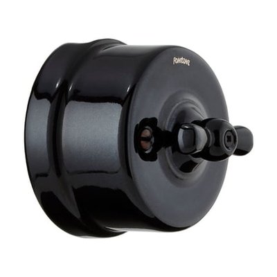 Interrupteur Va-et-vient Garby Noir Manette Noire Ø64,5 Mm FONTINI