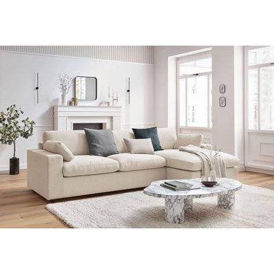 Canapé d'angle fixe 4 places en tissu, BELAIR BOBOCHIC