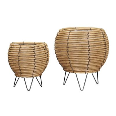 Cache-pot imitation rotin  Gleen set de 2 HOUSE DOCTOR