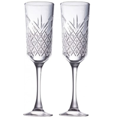 Set de 2 verres à champagne 21.5cl WADIGA
