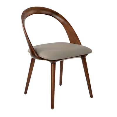 Chaise en similicuir noyer et ANGEL CERDA