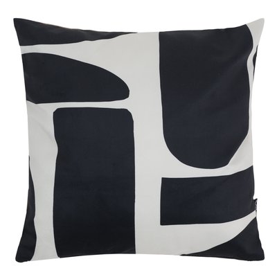Coussin en velours à imprimé monochrome ICON