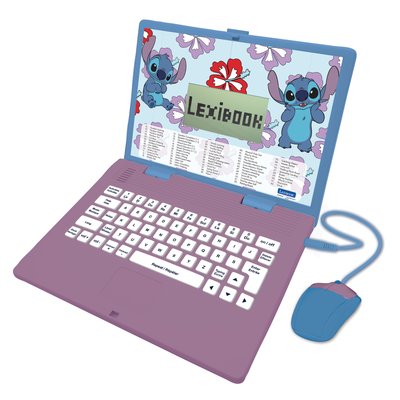 Ordinateur portable éducatif parlant bilingue Stitch- Français/Anglais LEXIBOOK