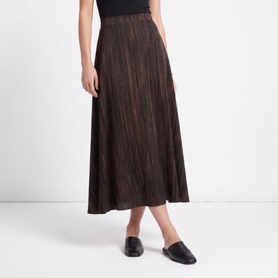 Jupe plisée longue, taille haute et élastique CLALYS ARTLOVE