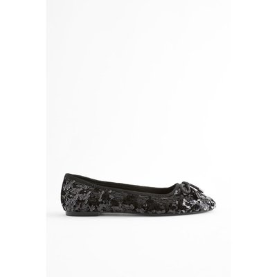 Ballerines à bout carré sequins NEXT
