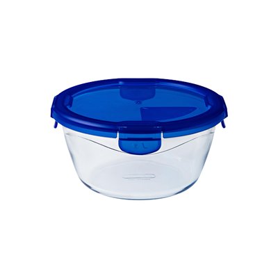 Boîte de conservation en verre ronde avec couvercle étanche 1.6 L, Cook & Go PYREX