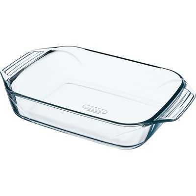 Plat à four rectangulaire en verre 31 x 21 cm, avec larges poignées pratiques PYREX