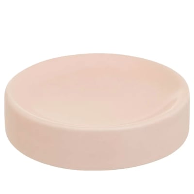 Porte savon rond en dolomite rose pastel 10x10x2.5cm WADIGA