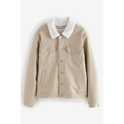 Veste camionneur en jean col imitation mouton NEXT