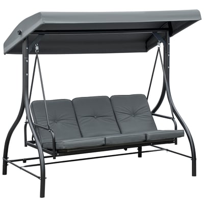 Banc à bascule Métal Gris OUTSUNNY