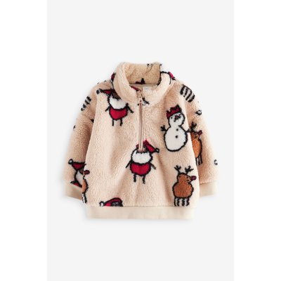 Pull en polaire à col demi-zippé NEXT