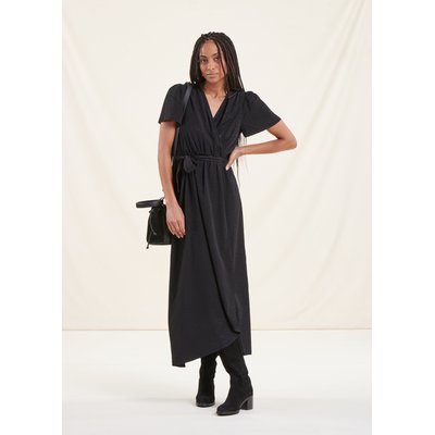 Robe longue cintrée à manches courtes LA FEE MARABOUTEE