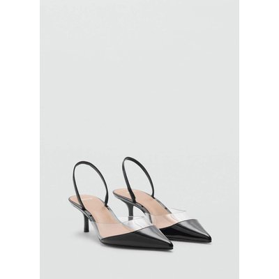 Chaussure à talon avec empiècement vinyle MANGO