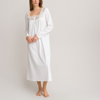 Chemise de nuit dentelle et coton ANNE WEYBURN