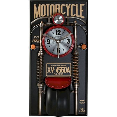 Horloge murale vintage moto  style loft métal PVC RECOLLECTION